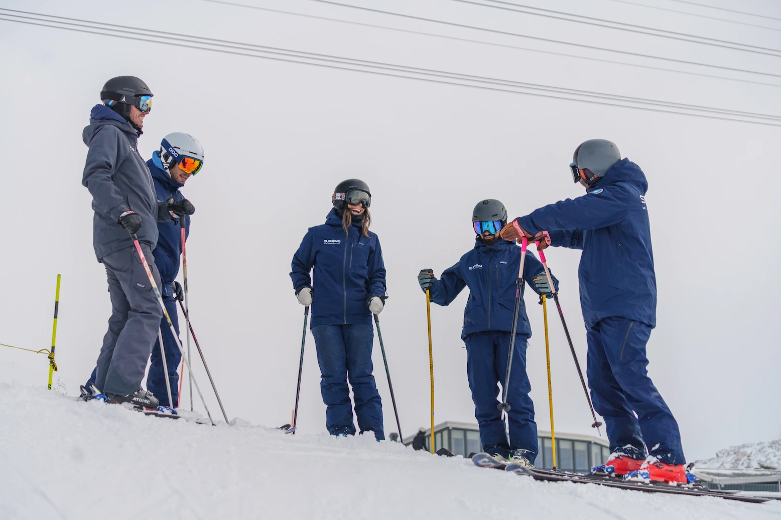 Team of ski coaches