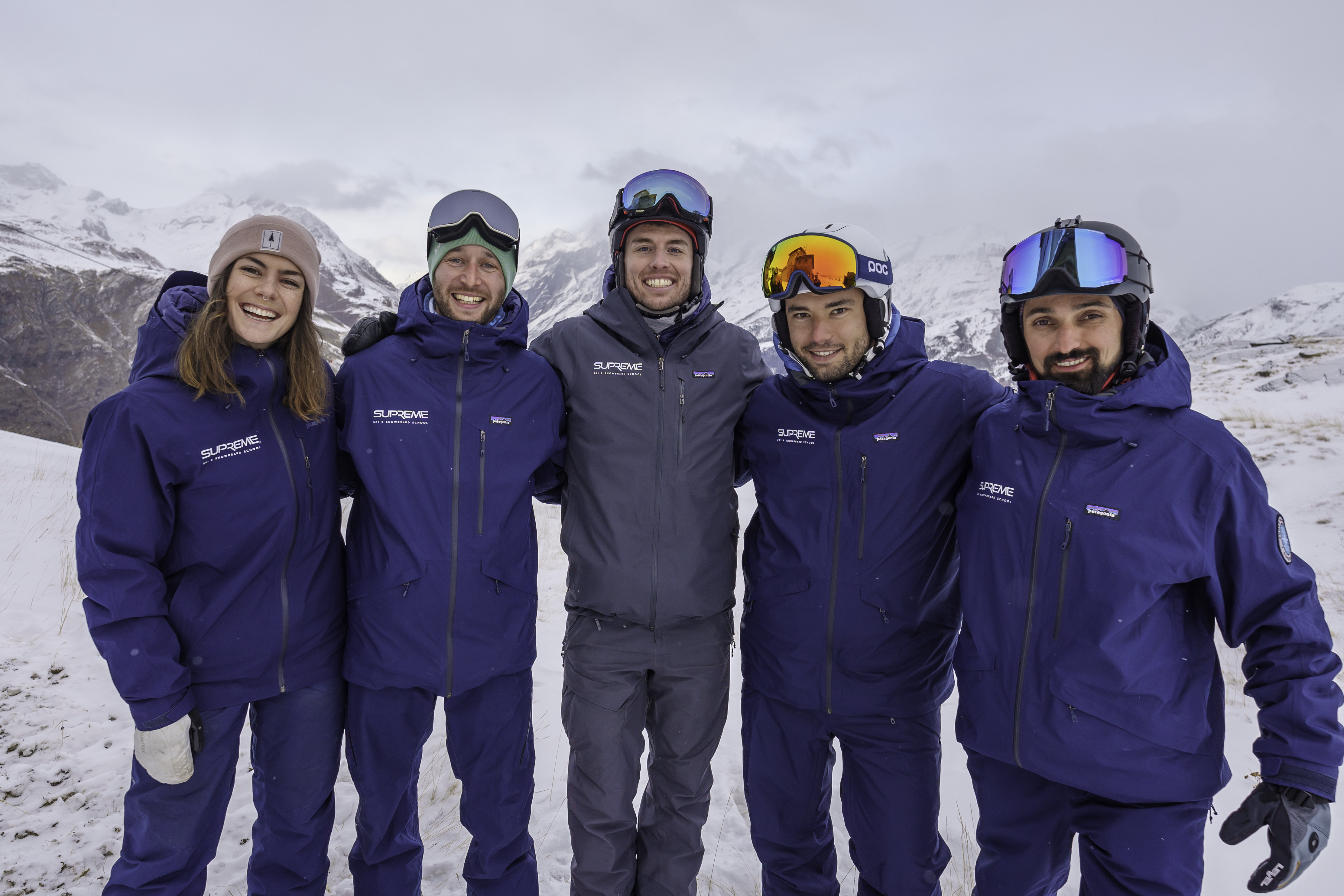 Team of ski coaches