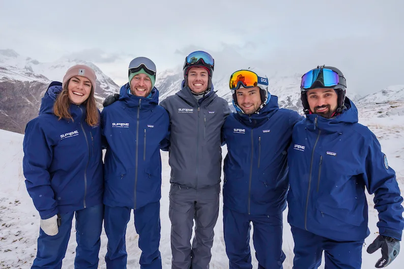 Team of ski coaches